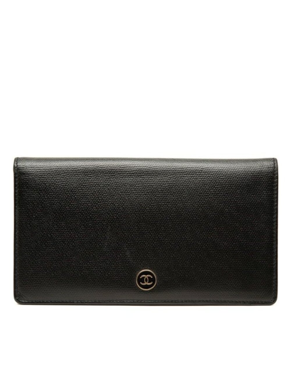 Chanel CC Logo Wallet Black Leather